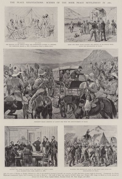 The Peace Negotiations, Scenes of the Boer Peace Settlement in 1881 by Melton Prior